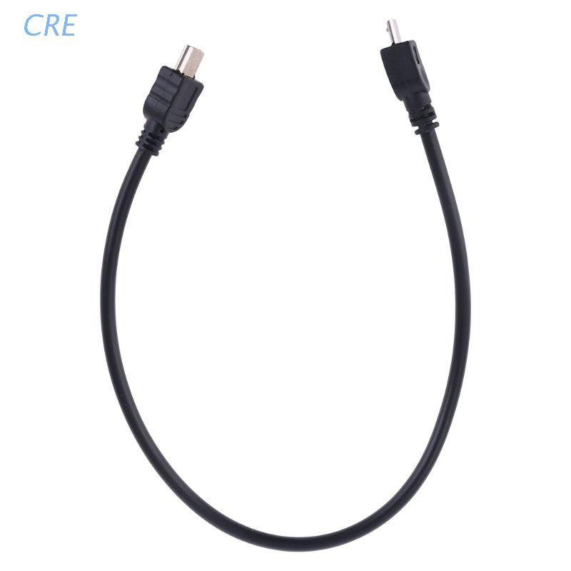 CRE  Micro USB 5 Pin B Male To Mini USB 5 Pin Male Data Adapter Converter Cable Cord