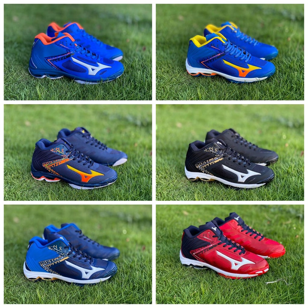 sepatu mizuno wave lightning z5 mid mizuno wlz 5 mid premium sepatu voli badminton