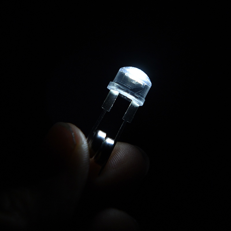 {LUCKID}50pcs/lot 8mm super white bright straw hat bright lamp emitting diode