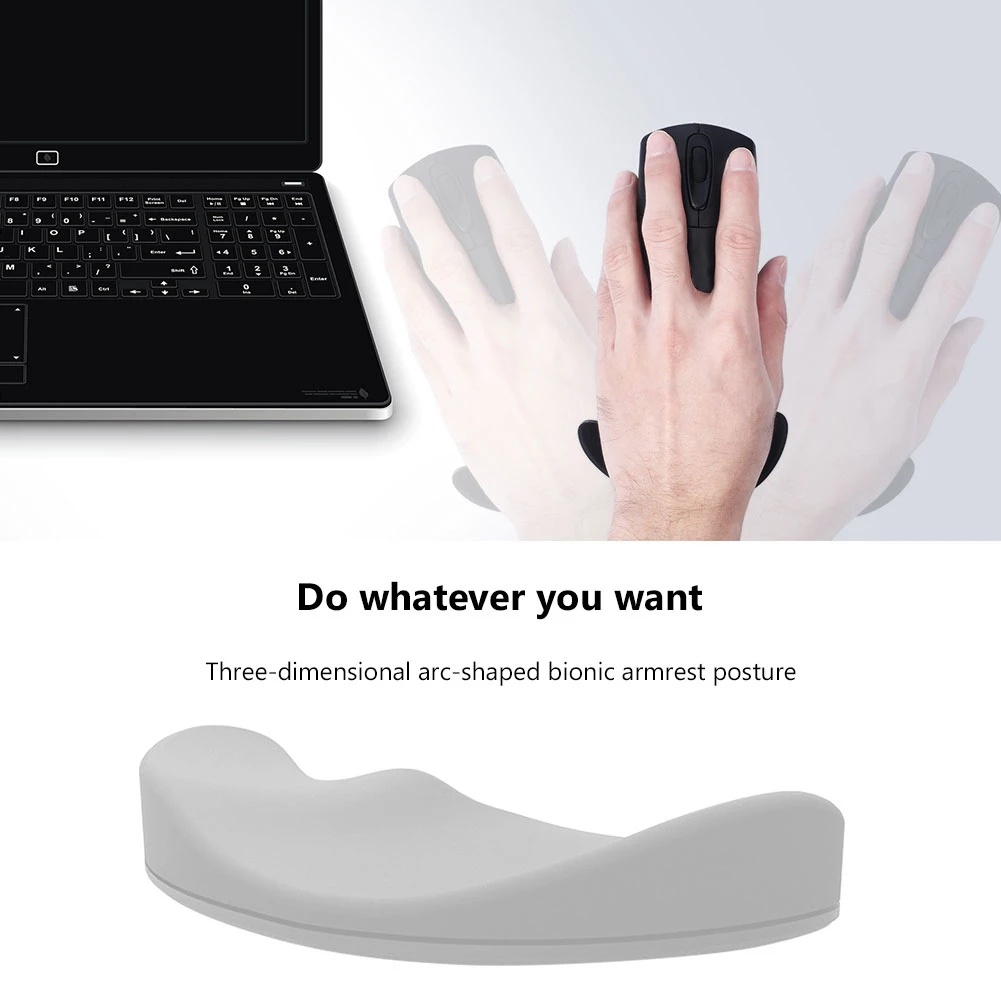 Computer Mat Holder for Office PC Gaming Silicone Mouse Pad Non-slip Wrist Rest Pad