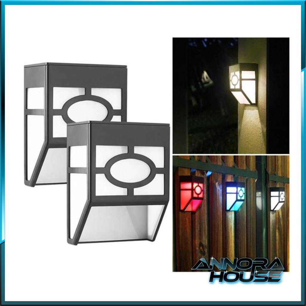 Lampu Hias Dinding Teras LED Solar Wall Lamps Outdoor Waterproof Tahan Air Lampu Pilar Waterprof