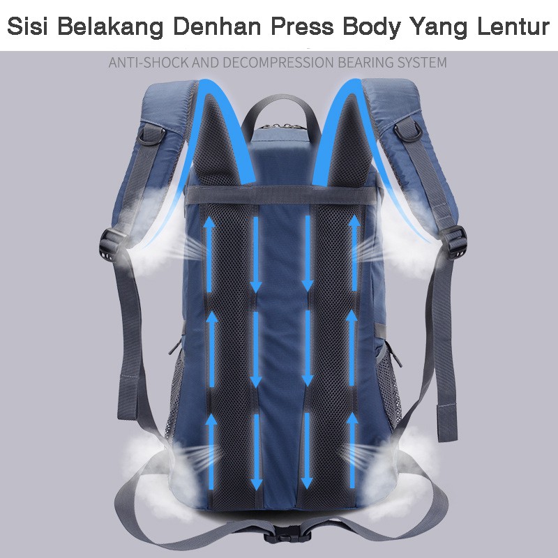 Mainland 40L Tas Gunung Hiking Ransel Pria Backpack Untuk Laptop Sport Camping Outdoor TFK06