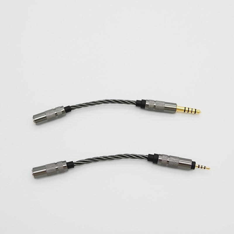 Kabel Adapter Audio Transfer 4.4mm Male Ke 3.5mm 2.5mm Female Bahan Tembaga Lapis Silver Untuk Earphone