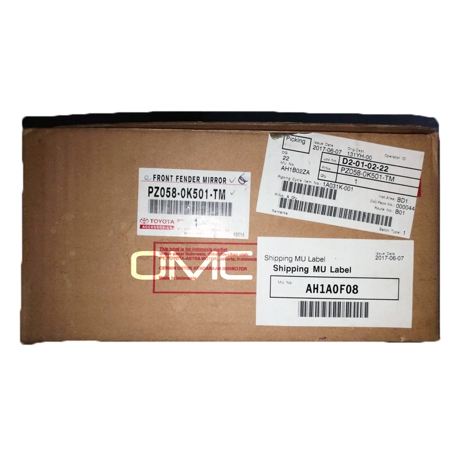 Spion Fender / Tanduk / Kap Mesin / Spatbor Fortuner PZ058-0K501-TM