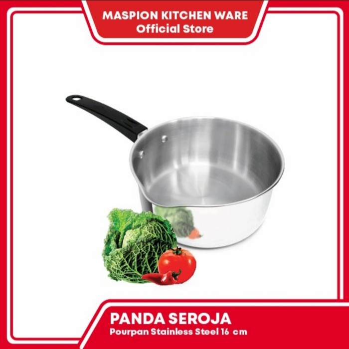 Maspion Panda Seroja Pourpan 16cm Panci Stainless Steel