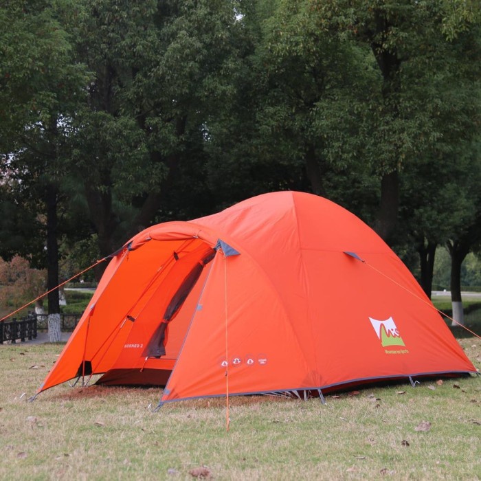 Tenda Camping Seri Borneo Frame Orange - Orange, 2P