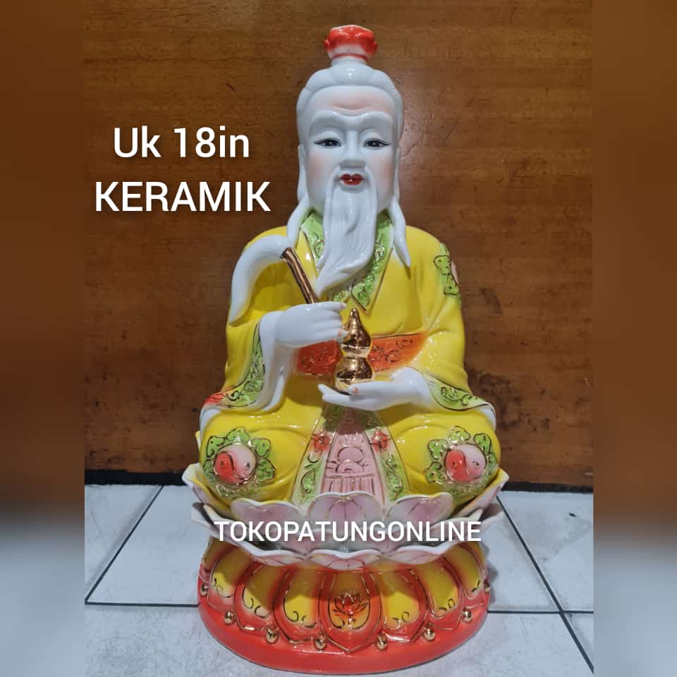 Patung Thai Shang Lao Jin Keramik 18in