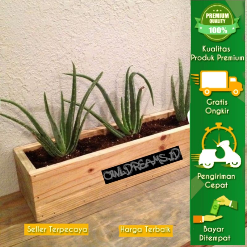 Pot Kayu Persegi panjang