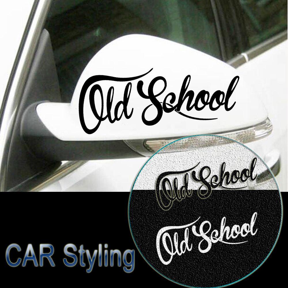 Styling Stiker Mobil Populer 19x7CM Putih/Hitam Jadul