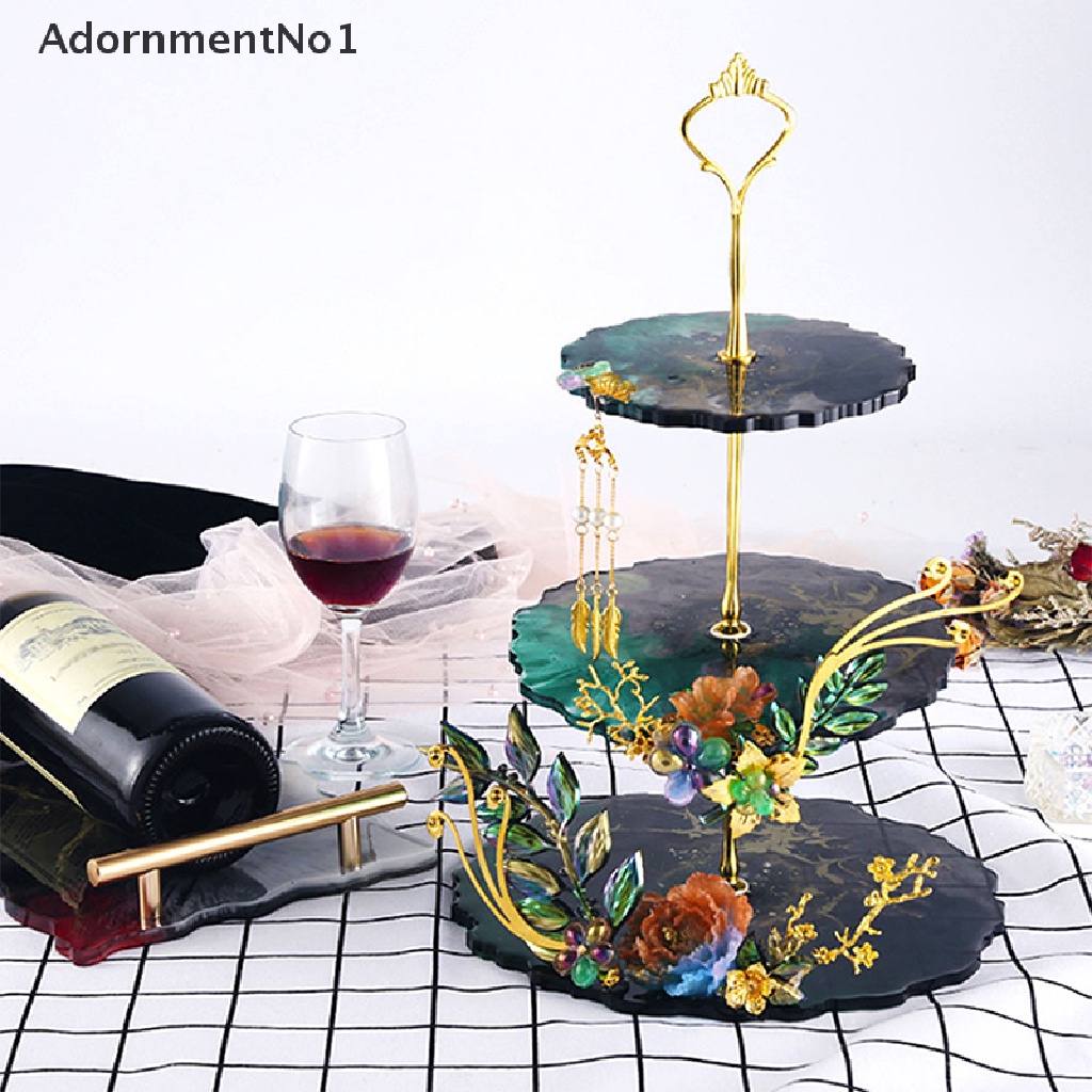 [AdornmentNo1] DIY Crystal Silicone Mold Three-layer Fruit Plate Tea Plate Epoxy Resin Mold [new]