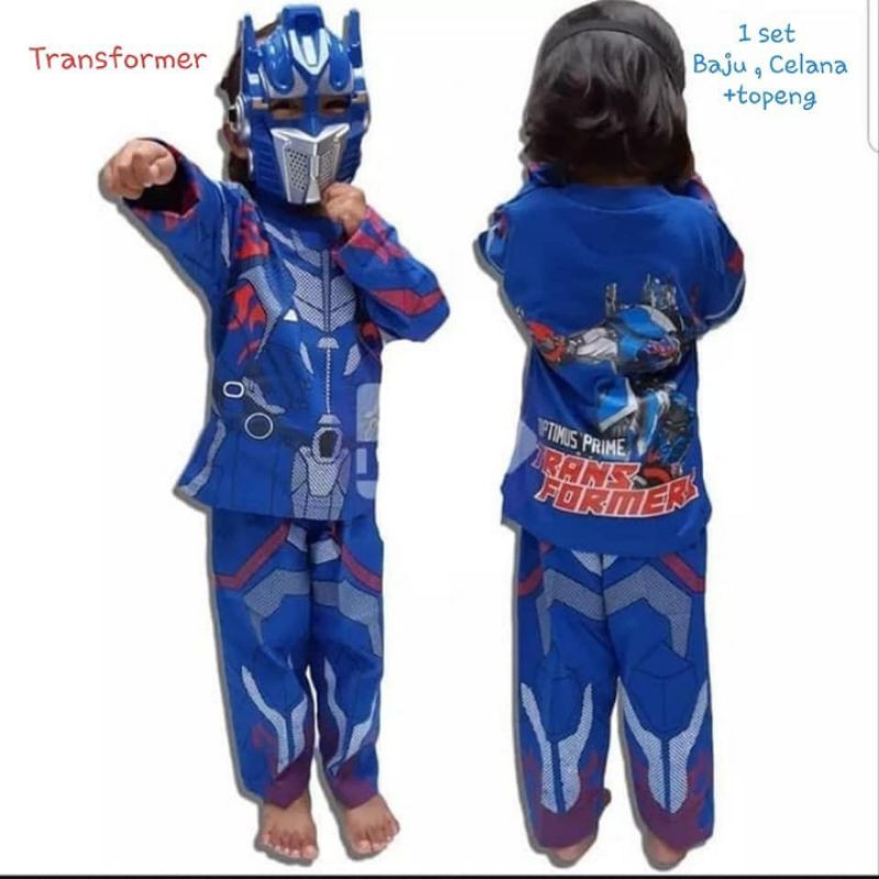 GRATIS TOPENG / KOSTUM ANAK TRANSFORMERS TOPENG / BAJU ANAK TOPENG