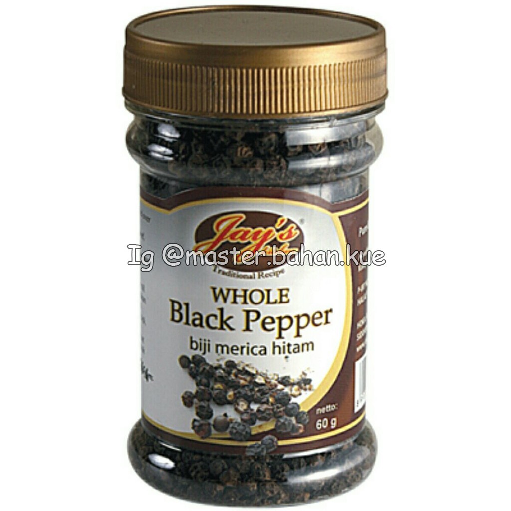 

Jay's whole black pepper / biji merica hitam utuh 60g