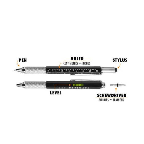 

PROMO - TG-AT014 PENA MULTIFUNGSI METAL STYLUS PENGGARIS LEVEL OBENG Screwdriver MYC65