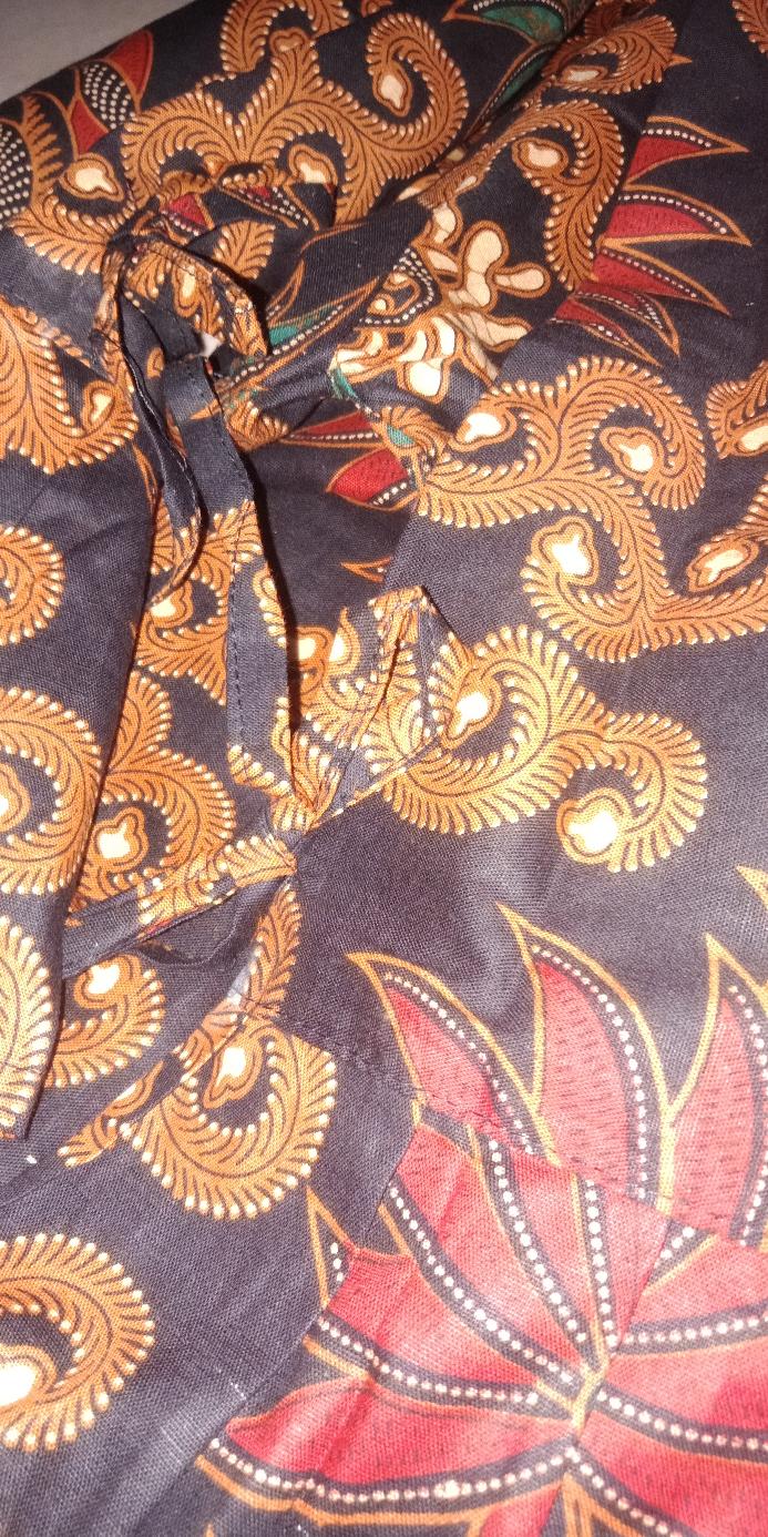 Batik Couple Keluarga Sania Ruffle Ori Ndoro Jowi Dnt Motif Sekar