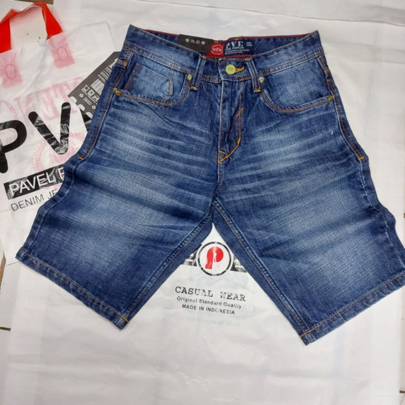 CELANA PENDEK JEANS PAVEL ORIGINAL/CELANA PENDEK PRIA/CELANA