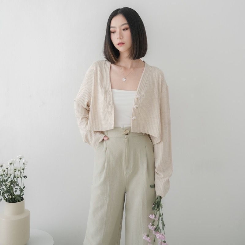 BEFAST - ZFS OOTD Wanita Cardigan AIKO / LOUI CARDIGAN / Cardigan Polos Kasual / Atasan Cardi Outer Terbaru / Outer Remaja Wanita / OOTD Ala Style Korean / Keluaran terbaru 2022 / Terlaris