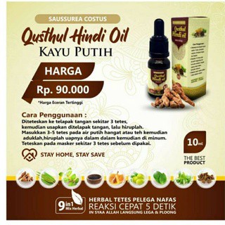 Qusthul Hindi Oil Kayu Putih 9 in 1 10 ml Suplemen Imunitas Cegah Virus