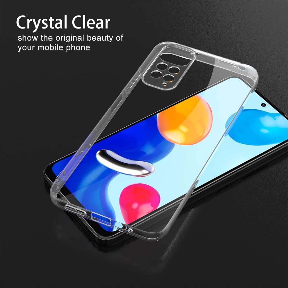 Casing Xiaomi Redmi Note 11 Pro New Case Ultrathin Premium  Softcase Clear HD + Tempered Glass Full Cover