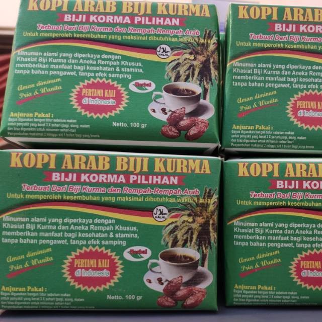 

Kopi Arab Biji Kurma Terbuat dari biji korma dan rempah rempah arab