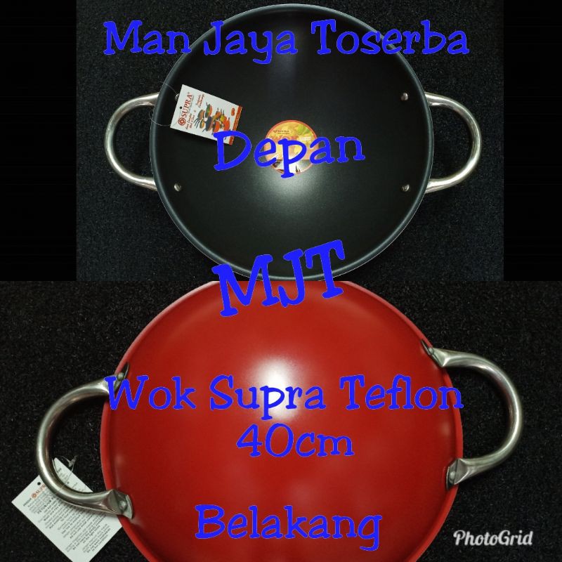 Wok Supra 40cm / Kuali Supra Teflon 40cm