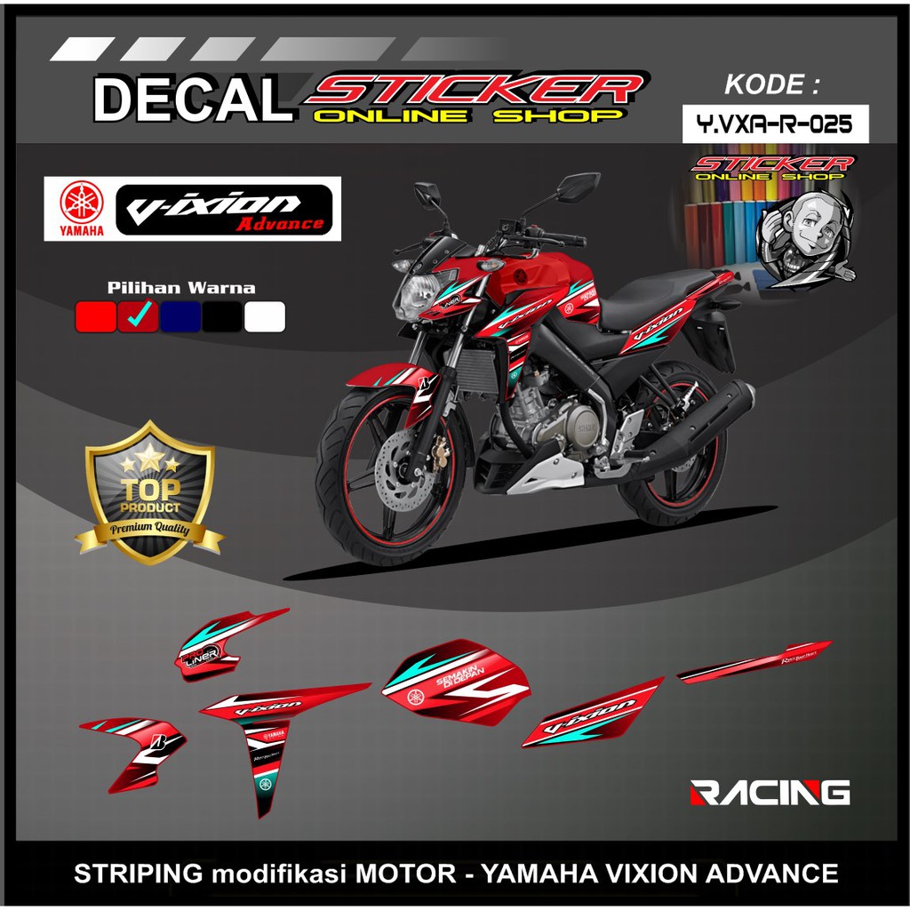 Jual STIKER MOTOR YAMAHA VIXION ADVANCE STICKER DECAL STRIPING VARIASI TERBARU KEREN Indonesia Shopee Indonesia