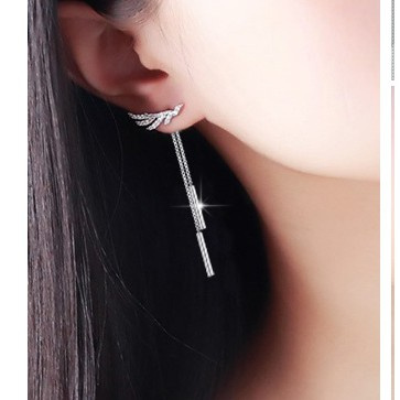 925 Perak Perempuan Liontin Anting-Anting Gaya Korea XINGX Bulan Kepingan Salju Cinta Mutiara Fashion Ornamen