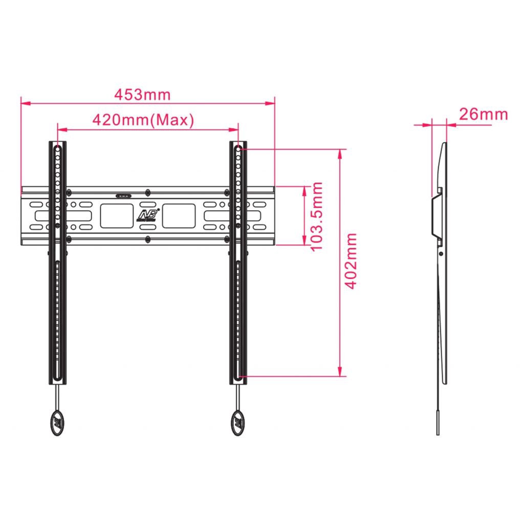 AQUA JAPAN BRACKET TV FIXED MOUNT 32-55 INCH