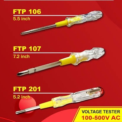 Obeng Testpen Tespen Test Pen AC Bolak Balik +- FTP 106 107 201 FTP106 FTP107 FTP201