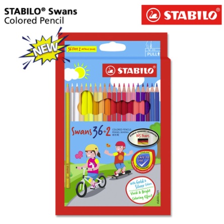 

STABILO Swans Colored Pencils 36+2 pcs / SPECIAL EDITION / Pensil Warna isi 36+2 pcs