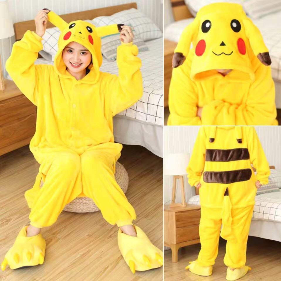 BAJU ONESIE POKEMON PIKACHU KOSTUM COSPLAY