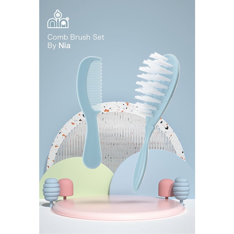 SALE !! Sisir Bayi Newborn Lembut Sisir Rambut Bayi Set isi 2 NIA Aman Lembut