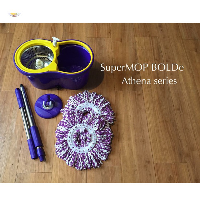 ALAT PEL SUPERMOP BOLDE ATHENA | Stainless+Tmpt Sabun+Lubang Air