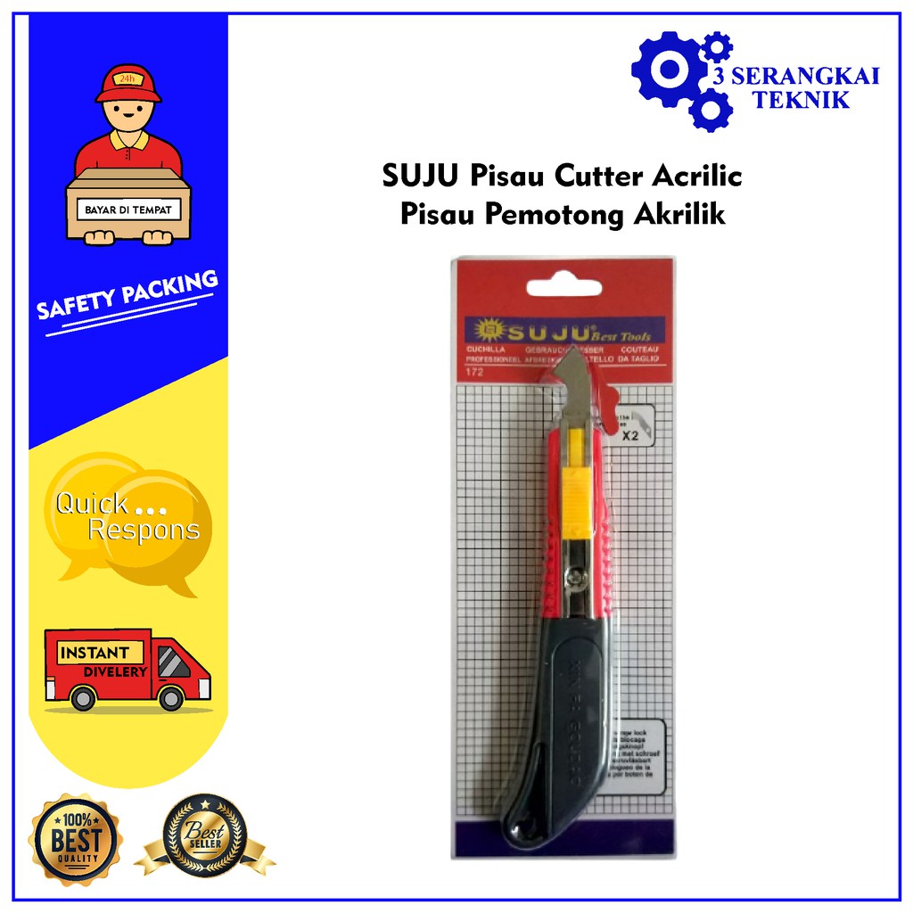 SUJU Pisau Cutter Acrilic Pisau Pemotong Akrilik