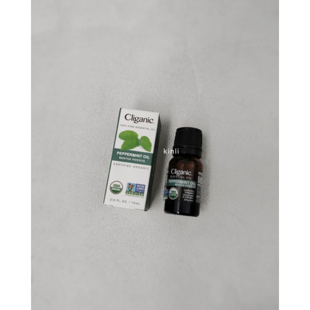 cliganic pure essential oil peppermint 0.33fl oz 10ml vegan natural minyak esensial alami