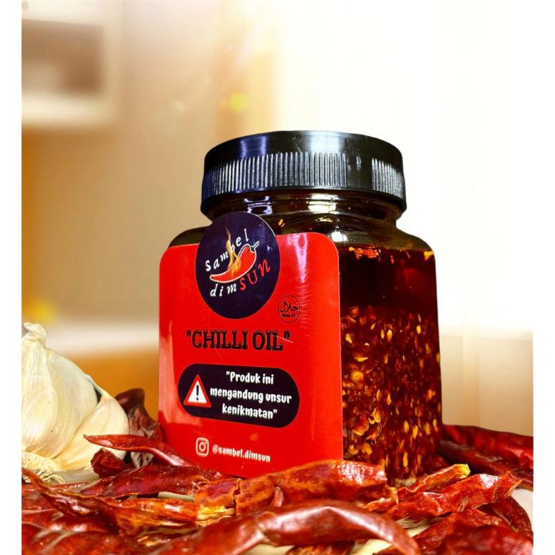 

Chilli Oil" by sambel.dimsun 200ml // Chili Oil Halal