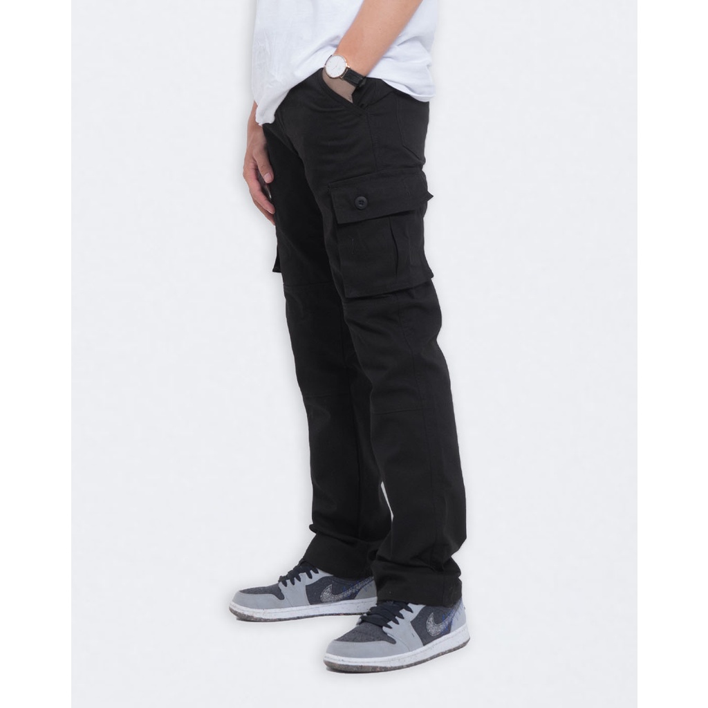 YORK LONG CARGO PANTS - BLACK