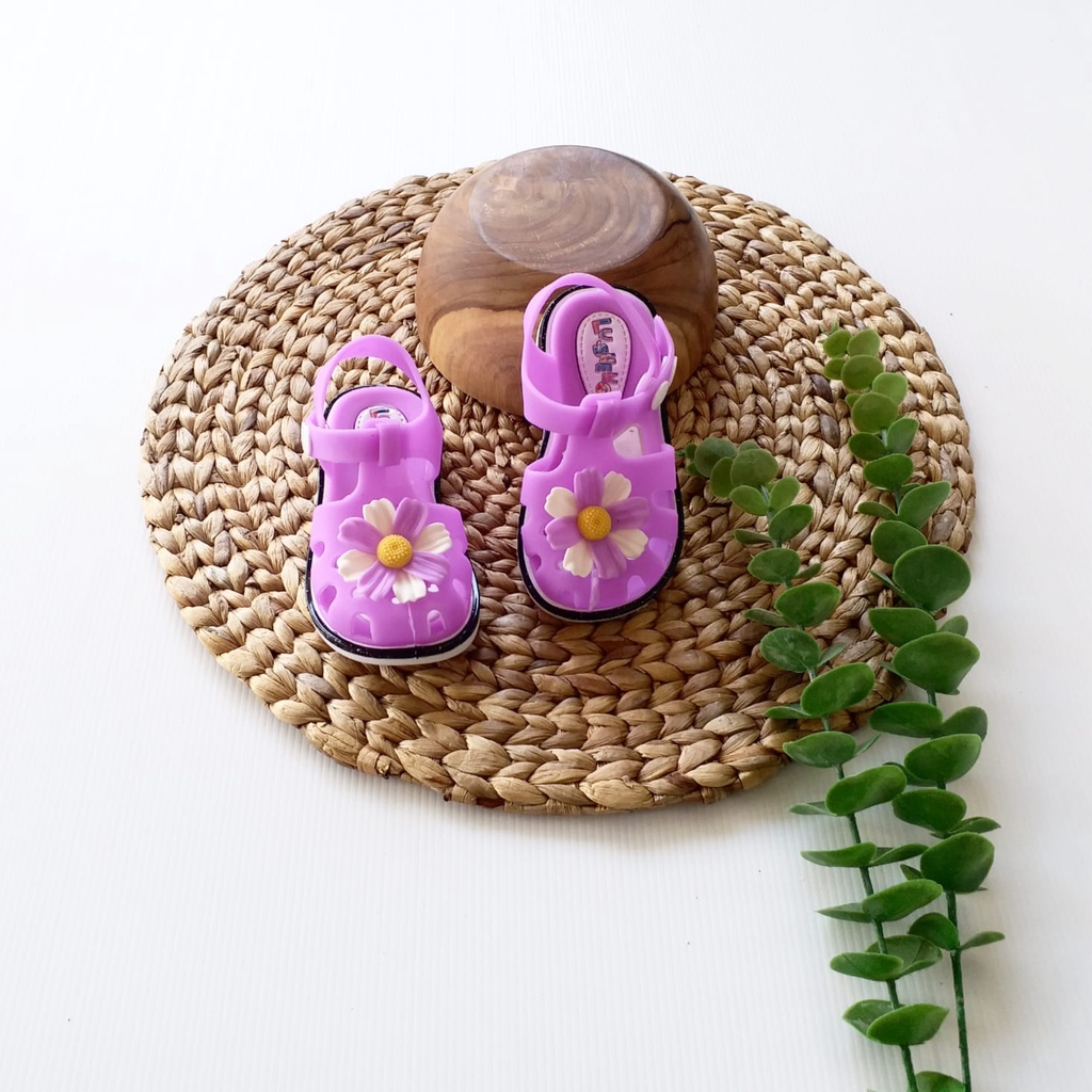 HappyOliver VECHIA FLOWER 238 Sandal Anak Perempuan Bahan Karet Model Lucu 2-7 Tahun Import