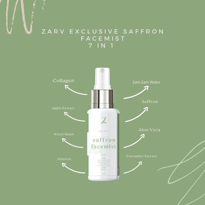 FACEMIST SAFRON ZARV SKINCARE EXCLUSIVE