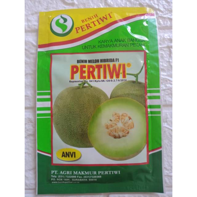 Benih Melon Putih Hijau Pertiwi 13 gram Bibit Buah Tahan Virus