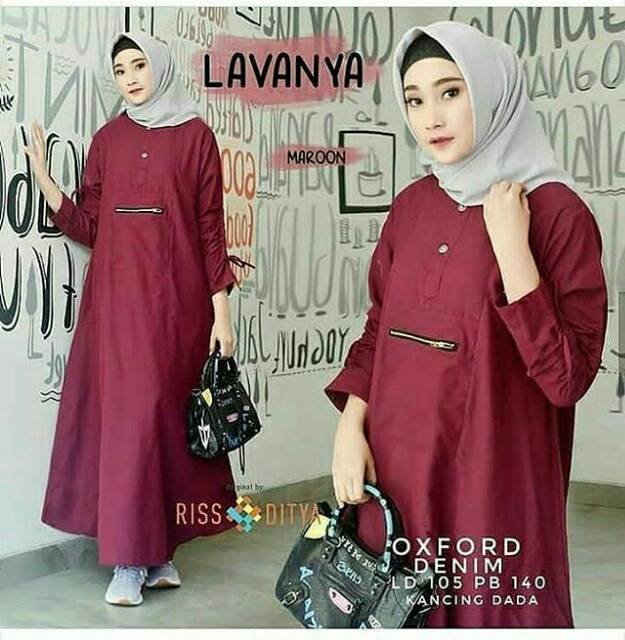 DRESS MUSLIM, baju wanita, baju gamis, dress, gamis, Baju gamis, fashion wanita, LAVANYA MAXY