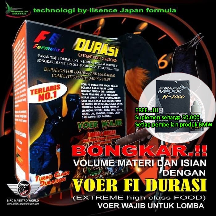 VOER F1 DURASI/Pakan Burung/Vitamin Burung/Suplemen Burung/Minuman Burung/COD/Murah