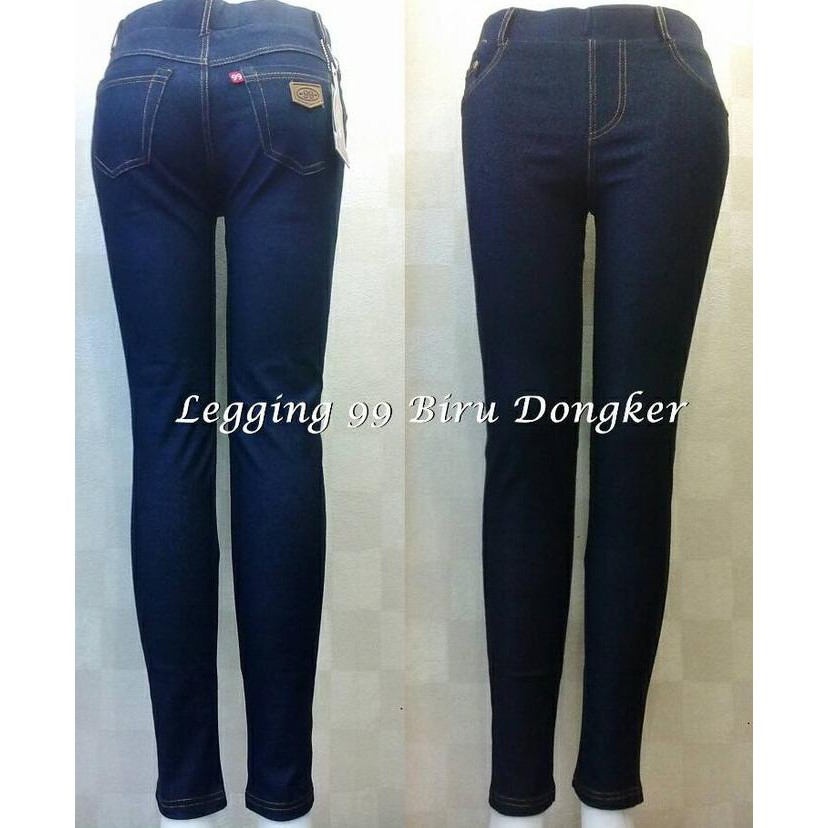 KUALITAS BAGUS LEGGING 99 BAHAN JEANS DENIM SIZE (M-XL)