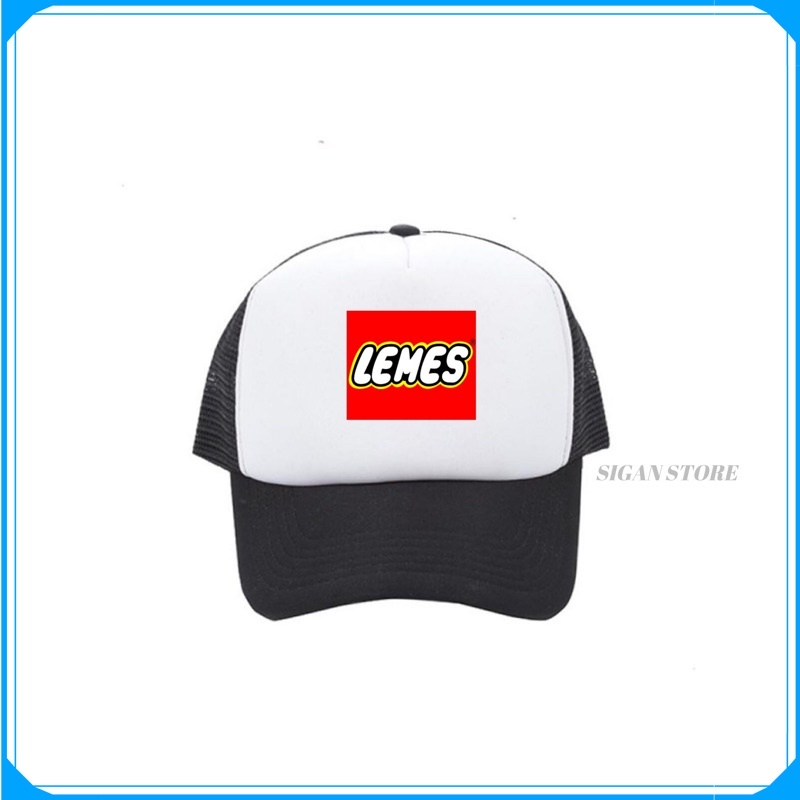 Topi Trucker LEMES - HITAM PUTIH