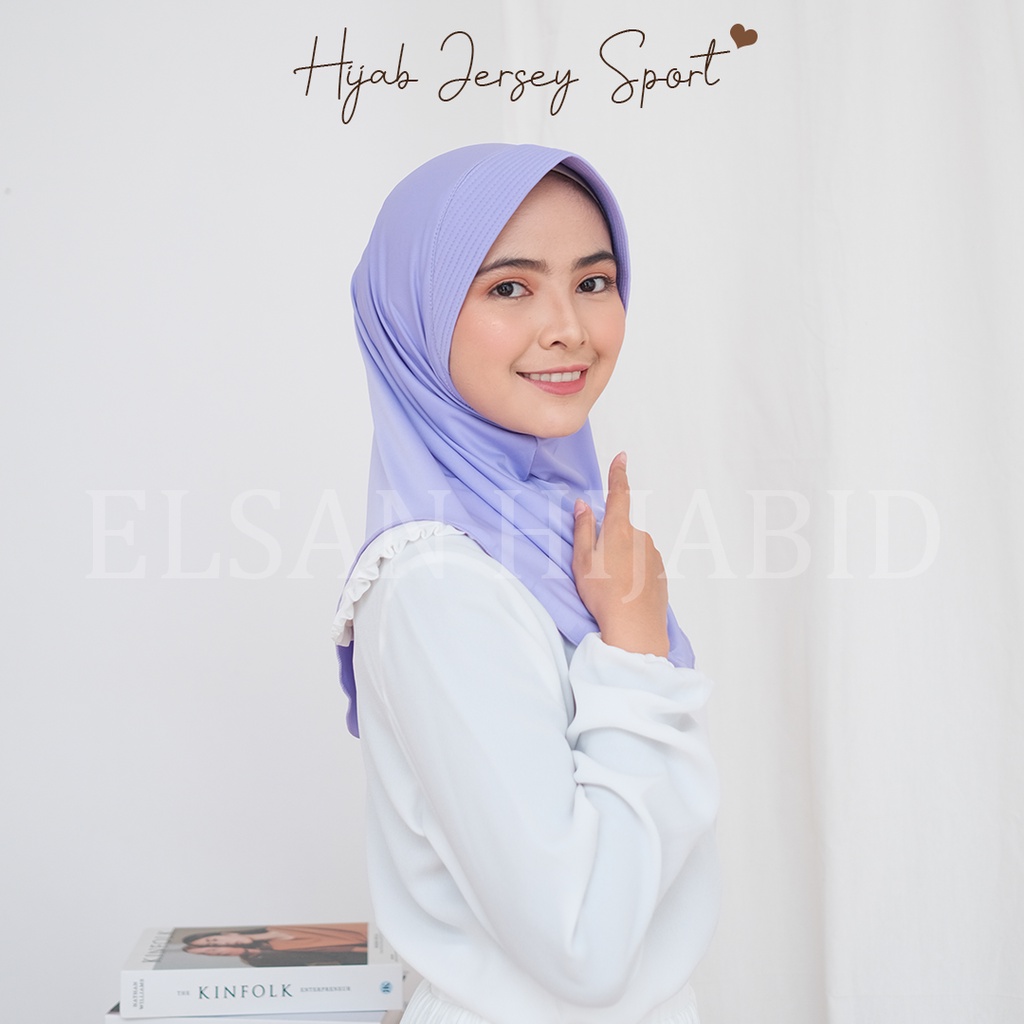 Khimar instant Hijab sport jersey premium grade A panjang menutup dada/ jilbab olahraga lycra instant jokowi