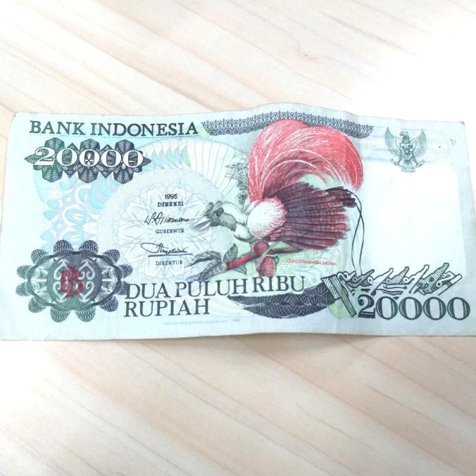 [COD] Uang Kuno 20 ribu rupiah cendrawasih merah [COD]