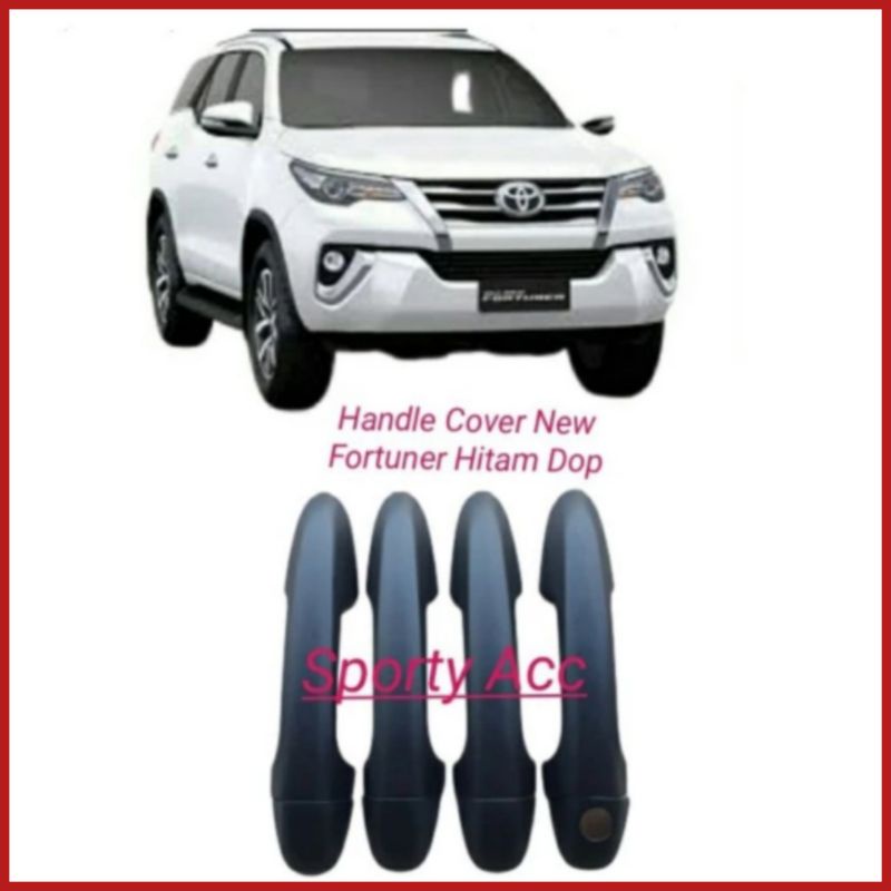 Handle Cover Pintu Fortuner New 2016up Hitam Dop, Carbon Glossy