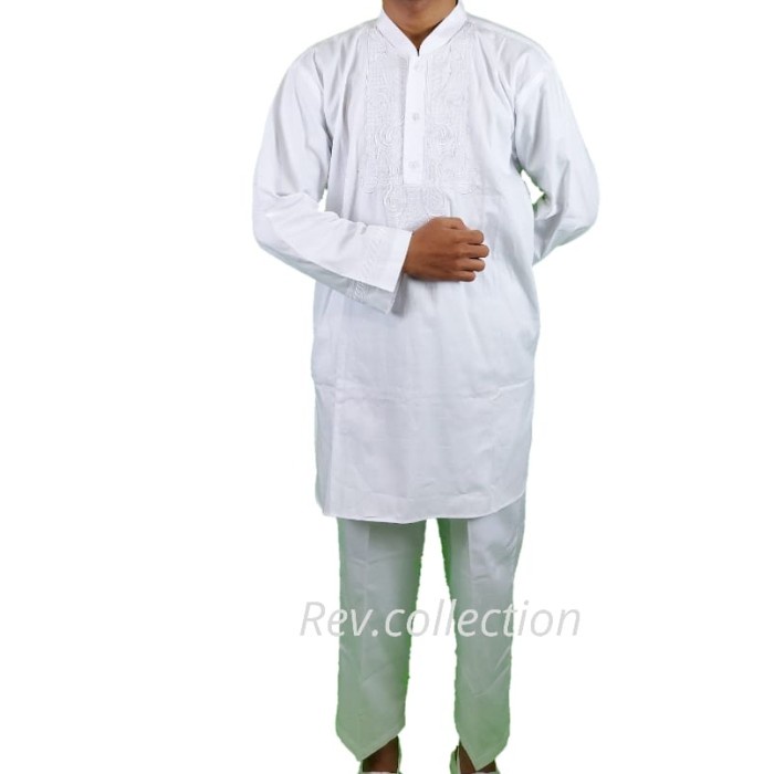 PRIA-SET-KOKO-BAJU- PERLENGKAPAN HAJI DAN UMROH - PUTIH, S -BAJU-KOKO-SET-PRIA 694 PAKAIAN-MUSLIM-