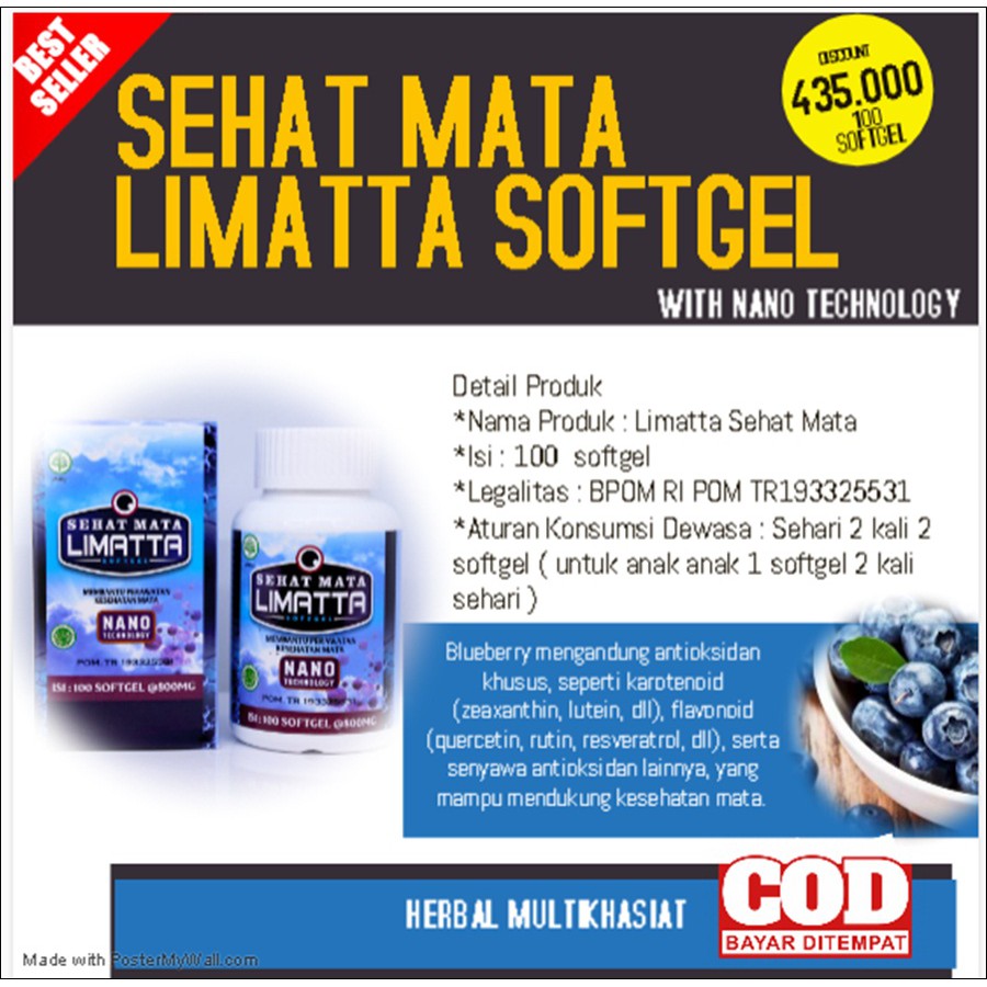 Obat Mata Berlemak Sehat Mata Limatta Softgel ASLI