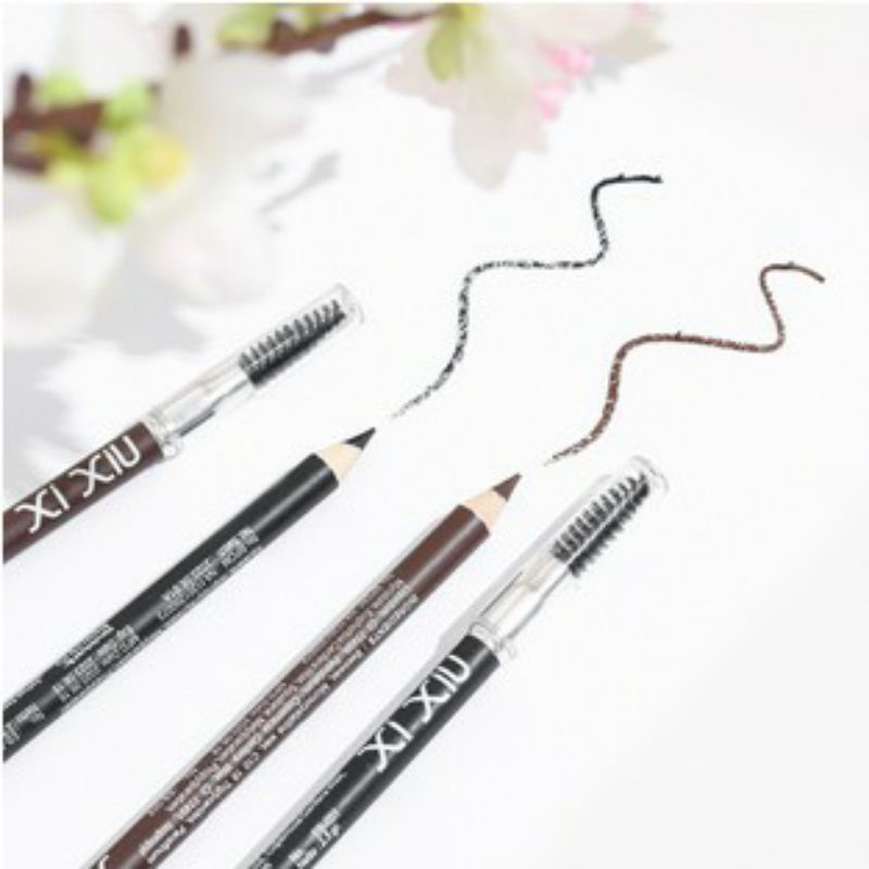 XI XIU Eyebrow Pencil | Black | Brown | Xixiu Pensil Alis Hitam | Coklat | Eye Brow 2in1