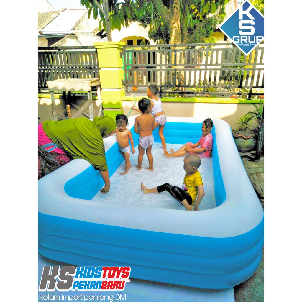 Kolam balon anak jumbo panjang 3 meter polos